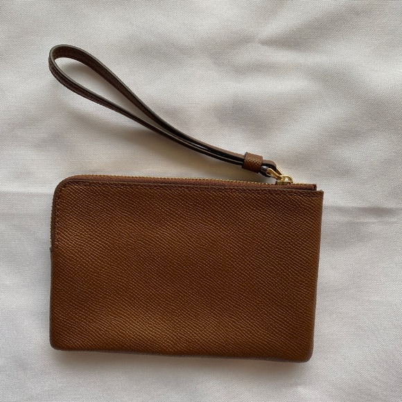 NWT COACH F58032 CORNER ZIP WRISTLET IN CROSSGRAIN LEATHER MSRP - Picture 2 of 6